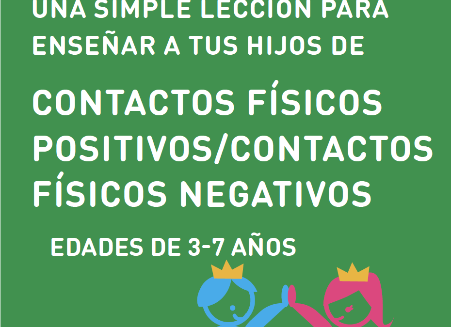 UNA SIMPLE LECCIÓN PARA ENSEÑAR A TUS HIJOS DE CONTACTOS FÍSICOS POSITIVOS/CONTACTOS FÍSICOS NEGATIVOS